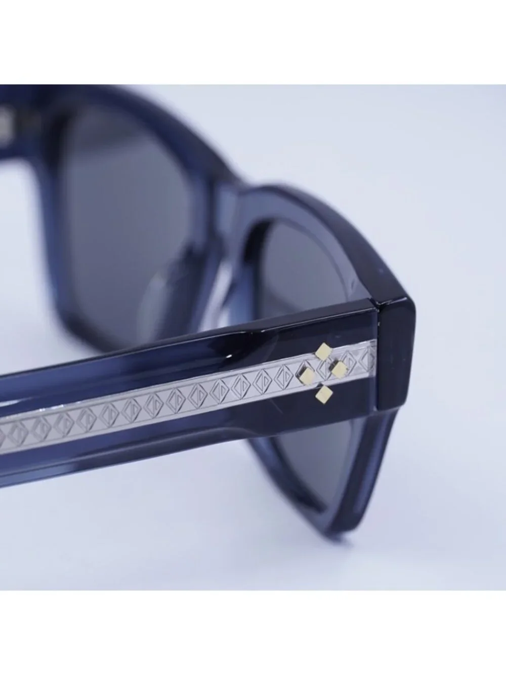Dior CD DIAMOND S2 30G7 Sunglasses Blue Square Frame, Purple Mirrored Lenses
